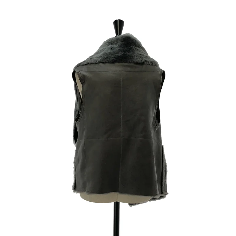 HaaT ISSEY MIYAKE / ハートイッセイミヤケ | レザー ムートンベスト | 3 | レディース