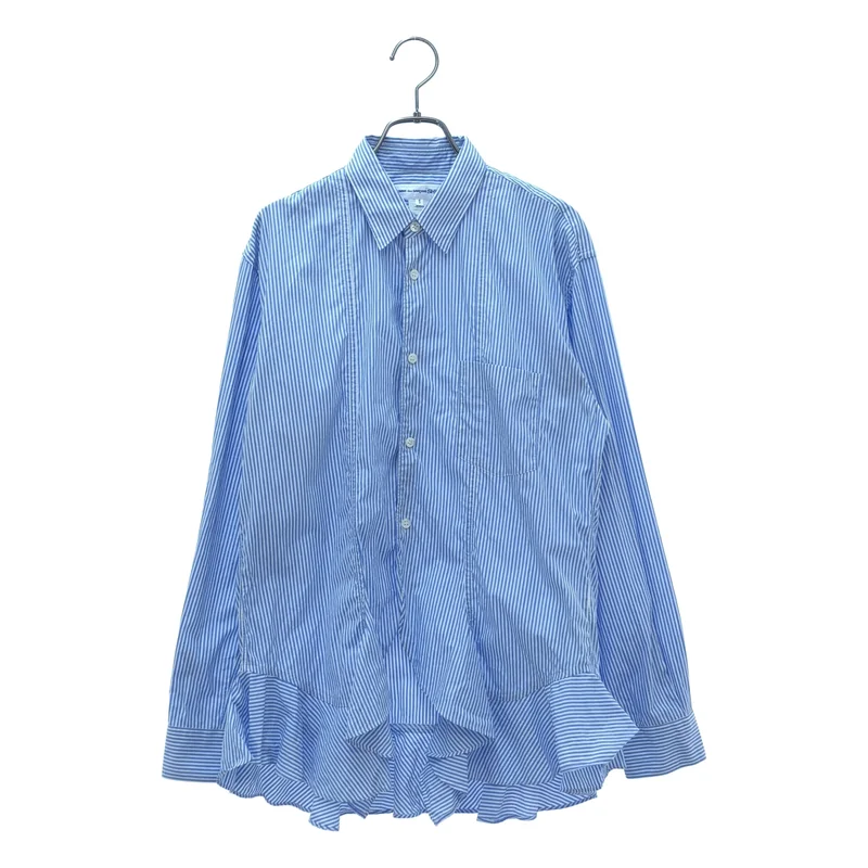COMME des GARCONS SHIRT / コムデギャルソンシャツ | 2014AW | ストライプ フリル シャツ_長袖 | S | メンズ