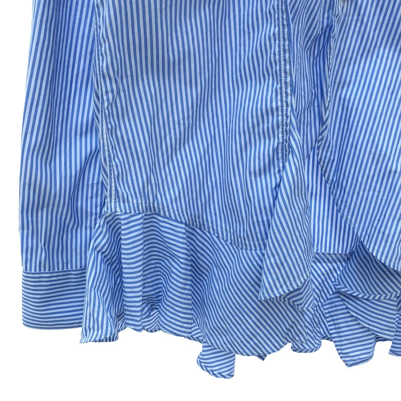 COMME des GARCONS SHIRT / コムデギャルソンシャツ | 2014AW | ストライプ フリル シャツ_長袖 | S | メンズ