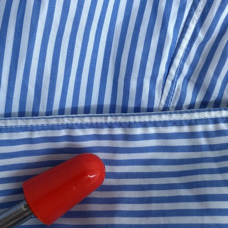 COMME des GARCONS SHIRT / コムデギャルソンシャツ | 2014AW | ストライプ フリル シャツ_長袖 | S | メンズ