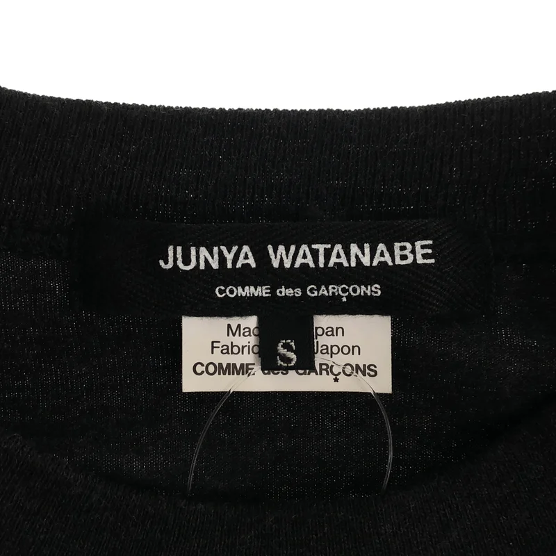 JUNYA WATANABE COMME des GARCONS / ジュンヤワタナベ | 2021AW | コットン ウール プリーツドッキング ワイドスウェット | S | レディース