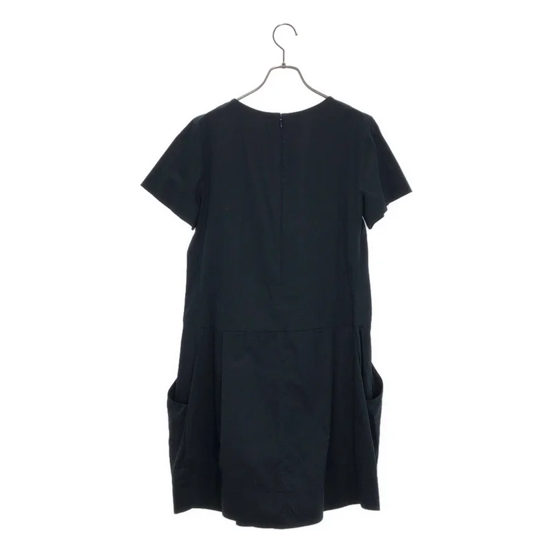 JIL SANDER NAVY / ジルサンダーネイビー | コットン ストレッチ ノースリーブ ワンピース | 34 | レディース