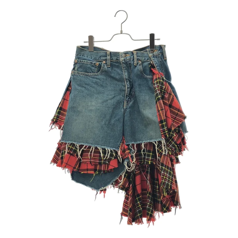 JUNYA WATANABE COMME des GARCONS / ジュンヤワタナベ | 2004AW | デニム ウール チェック スカート JN S087 | M | レディース