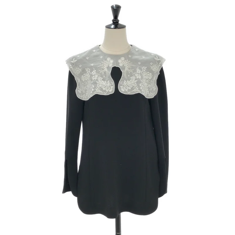 Mame Kurogouchi / マメクロゴウチ | 2025AW | Triacetate Georgette Embroidery Collar Top エンブロイダリー トップス | 1 | レディース