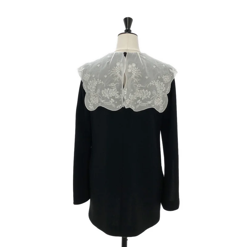 Mame Kurogouchi / マメクロゴウチ | 2025AW | Triacetate Georgette Embroidery Collar Top エンブロイダリー トップス | 1 | レディース