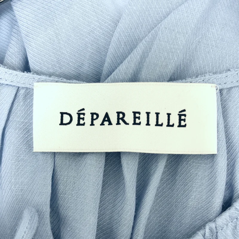DEPAREILLE / デパリエ | リネン フリル ギャザー ブラウス | 38 | レディース