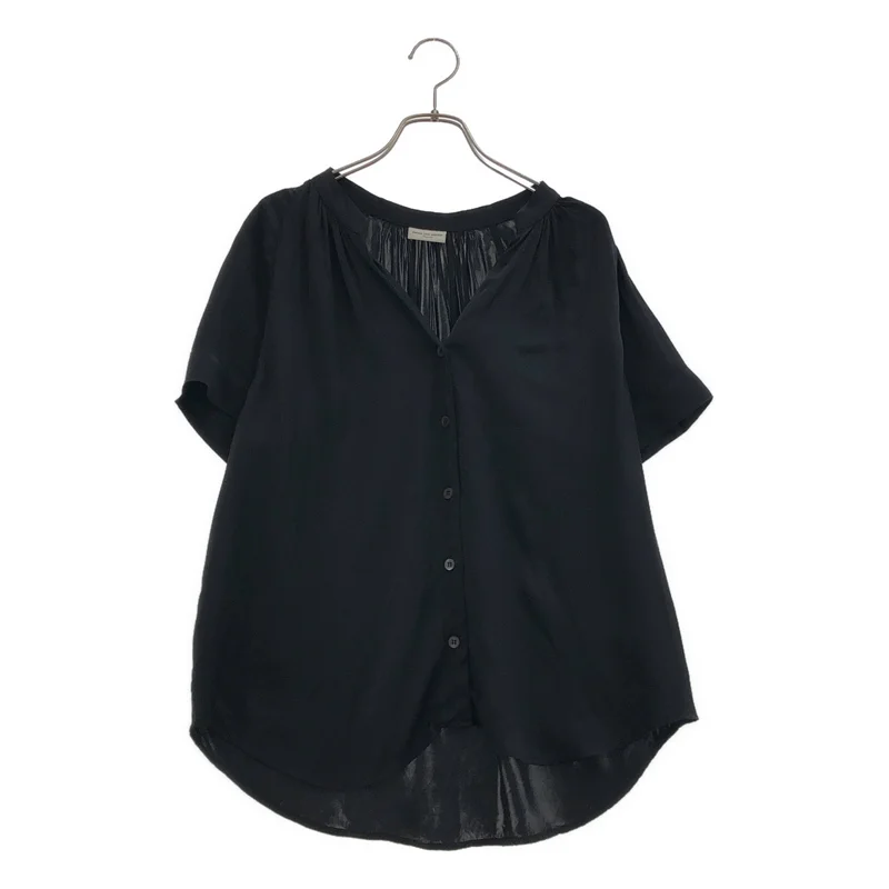 DRIES VAN NOTEN / ドリスヴァンノッテン | ビスコース ノーカラーシャツ | 34 | レディース
