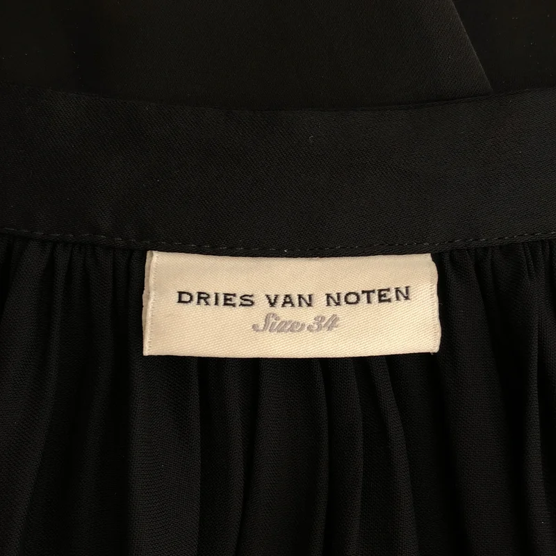 DRIES VAN NOTEN / ドリスヴァンノッテン | ビスコース ノーカラーシャツ | 34 | レディース