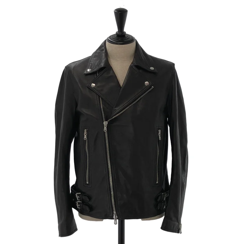 Maison Special / メゾンスペシャル | Dress-Fit Sheep Leather Double Rider Jacket / ドレスフィット シープレザー ダブルライダースジャケット | 1 | メンズ