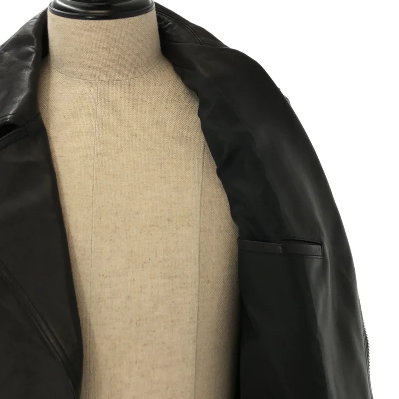 Maison Special / メゾンスペシャル | Dress-Fit Sheep Leather Double Rider Jacket / ドレスフィット シープレザー ダブルライダースジャケット | 1 | メンズ