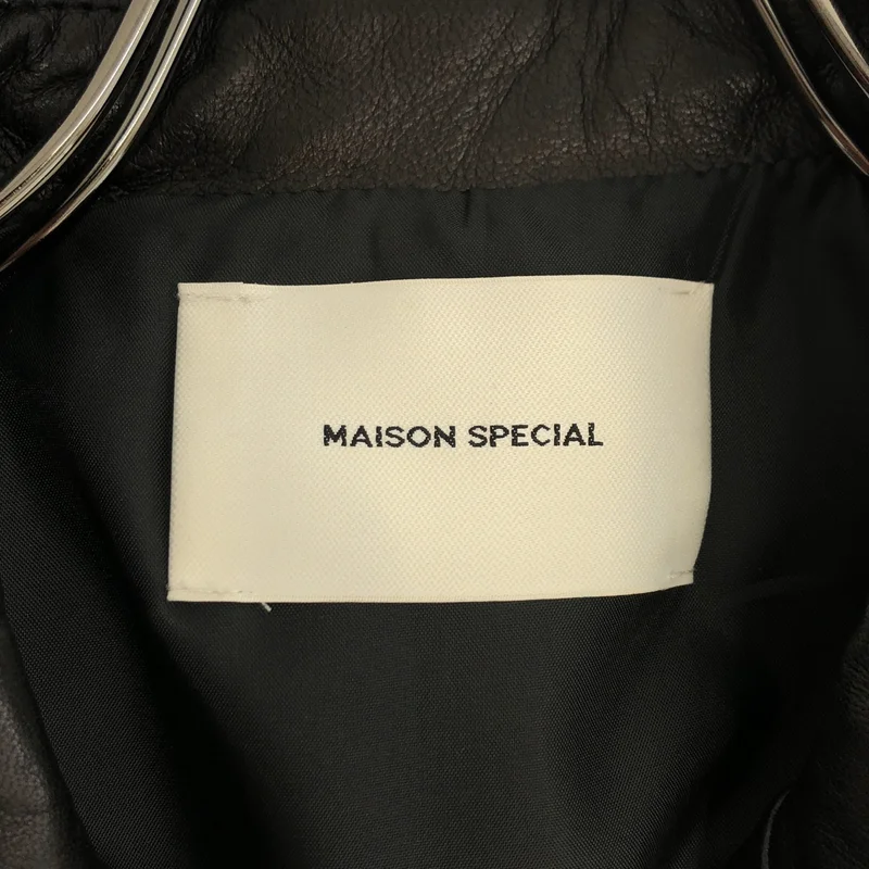 Maison Special / メゾンスペシャル | Dress-Fit Sheep Leather Double Rider Jacket / ドレスフィット シープレザー ダブルライダースジャケット | 1 | メンズ