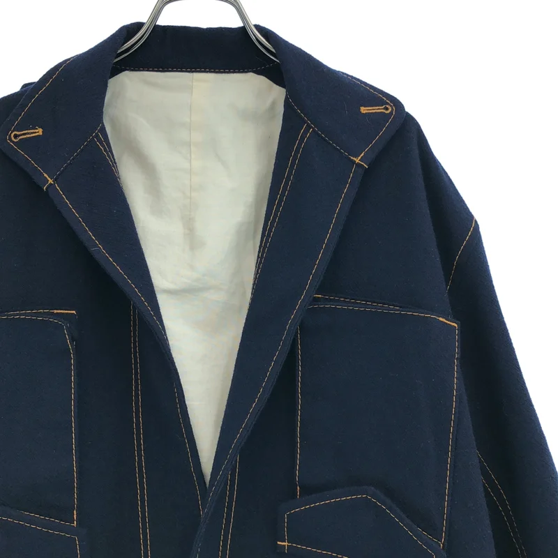 tricot COMME des GARCONS / トリココムデギャルソン | ウール ステッチデザイン 変形 ジャケット | S | レディース
