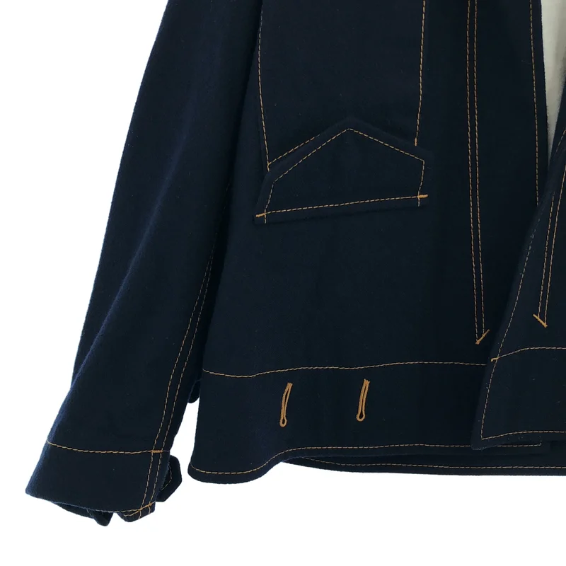 tricot COMME des GARCONS / トリココムデギャルソン | ウール ステッチデザイン 変形 ジャケット | S | レディース