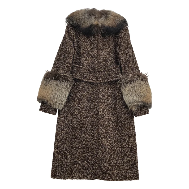 MICHAEL KORS / マイケルコース | ツイード ファーカラーコート | 4 | レディース