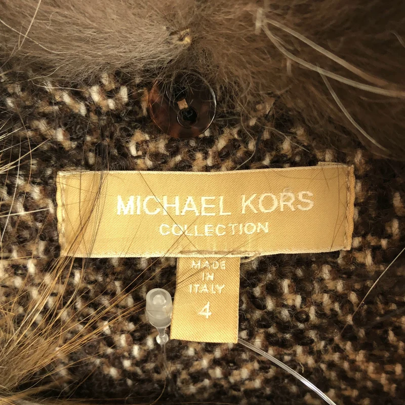 MICHAEL KORS / マイケルコース | ツイード ファーカラーコート | 4 | レディース