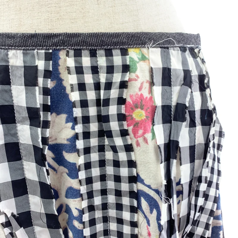 tricot COMME des GARCONS / トリココムデギャルソン | 2003AW | 総柄 装飾 サイドジップ スカート | M | レディース