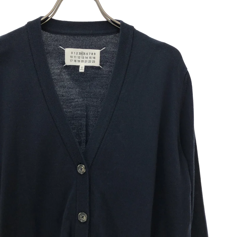 Maison Martin Margiela / メゾンマルタンマルジェラ | 2015SS | コットン ウール エルボーパッチ ニットカーディガン | S | レディース