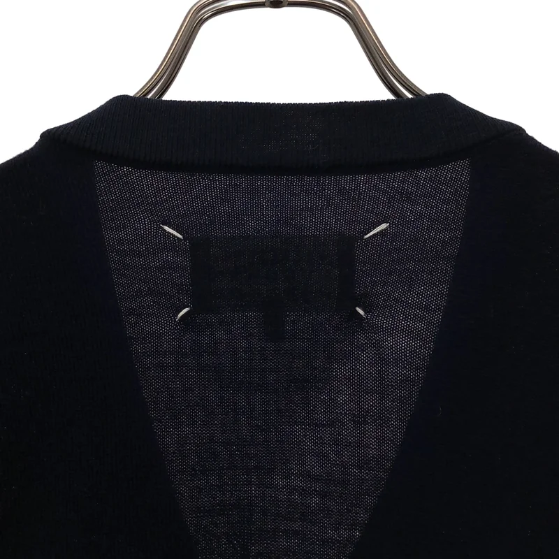 Maison Martin Margiela / メゾンマルタンマルジェラ | 2015SS | コットン ウール エルボーパッチ ニットカーディガン | S | レディース