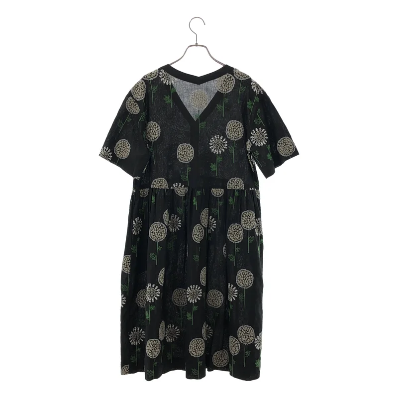 marble SUD / マーブルシュッド | リネン 刺しゅう ギャザー ワンピース |