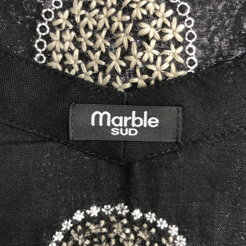 marble SUD / マーブルシュッド | リネン 刺しゅう ギャザー ワンピース |