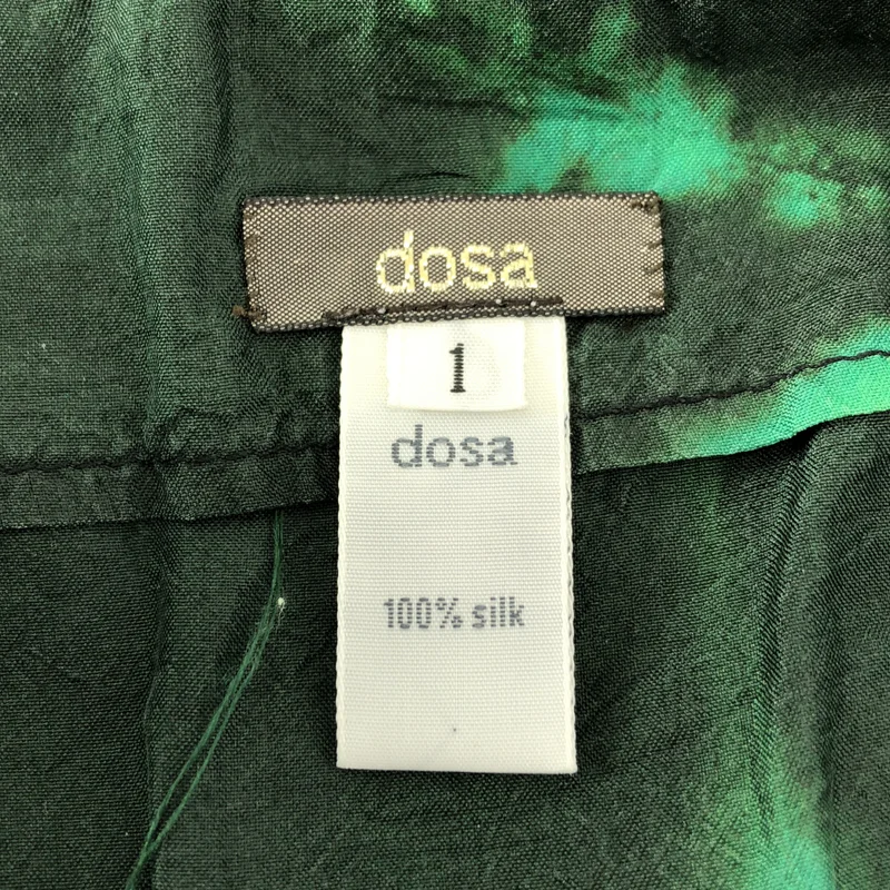 dosa / ドーサ | シルク100% パッチワーク 総柄 スクエアネック シャツ | 1 | レディース