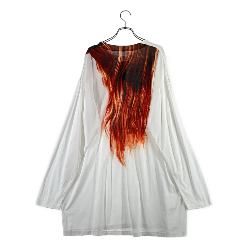 MM6 Maison Margiela / エムエムシックスメゾンマルジェラ | コットン ヘアプリント ロング Tシャツ | S | メンズ