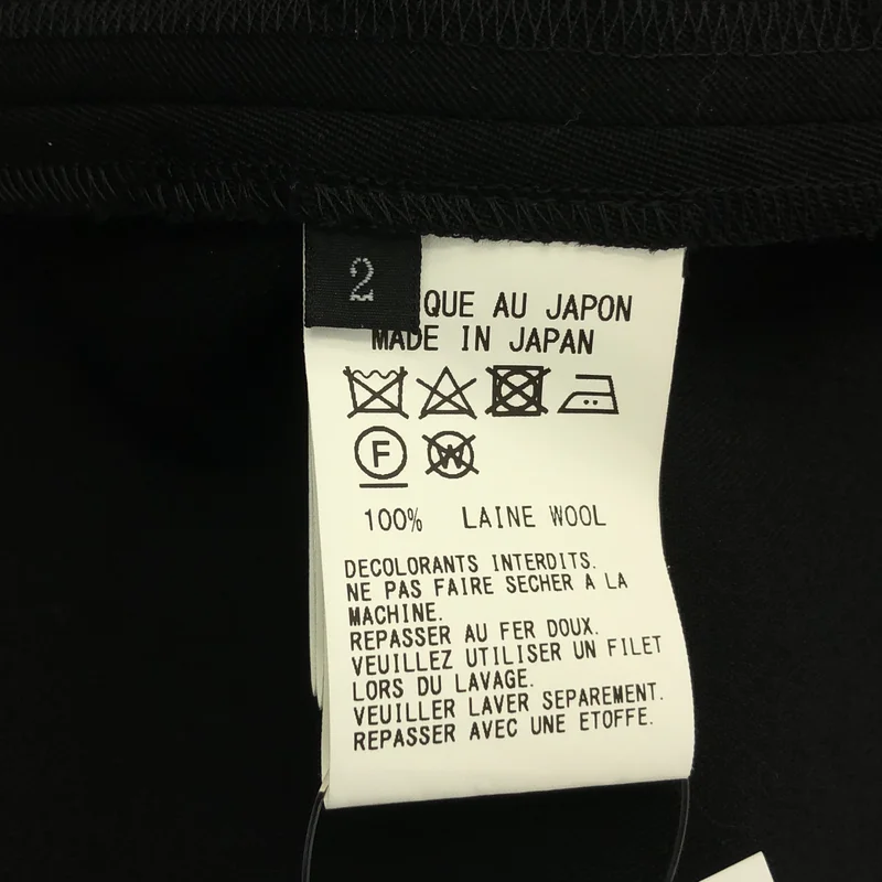 Y's / ワイズヨウジヤマモト | 2022AW | WOOL GABARDINE RIGHT FLAP BUTTON DRESS / ウールギャバ ライトフラップボタン ノースリーブドレス | 2 | レディース