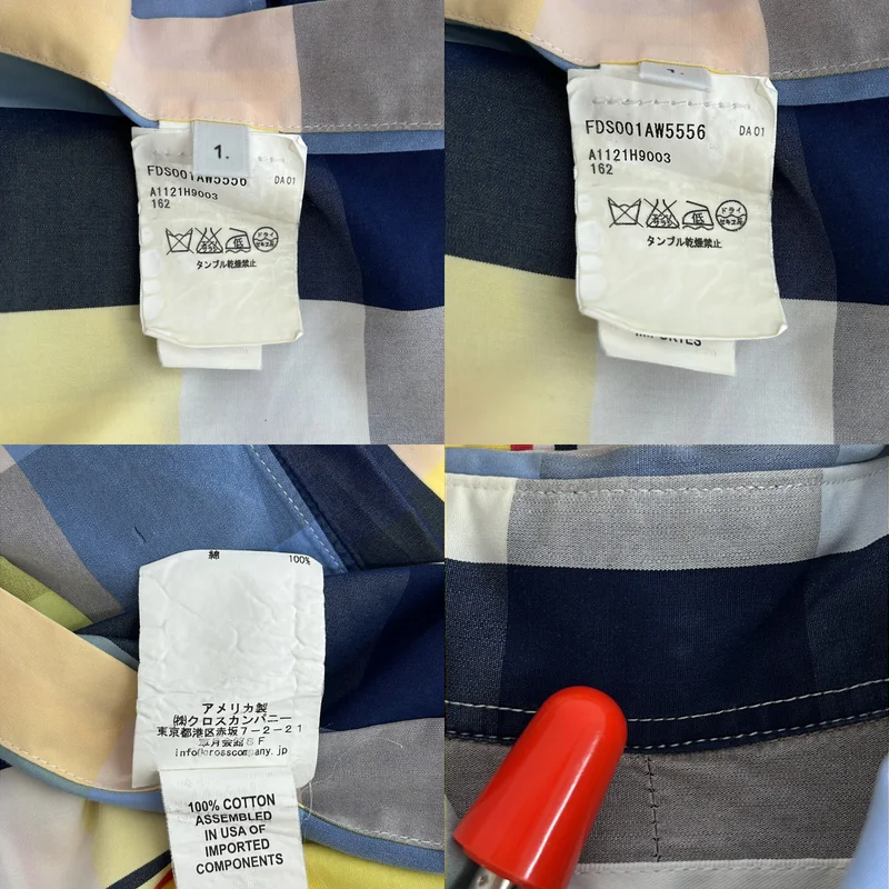 THOM BROWNE / トムブラウン | チェック シャツ ワンピース FDS001AW5556 | 1 | レディース