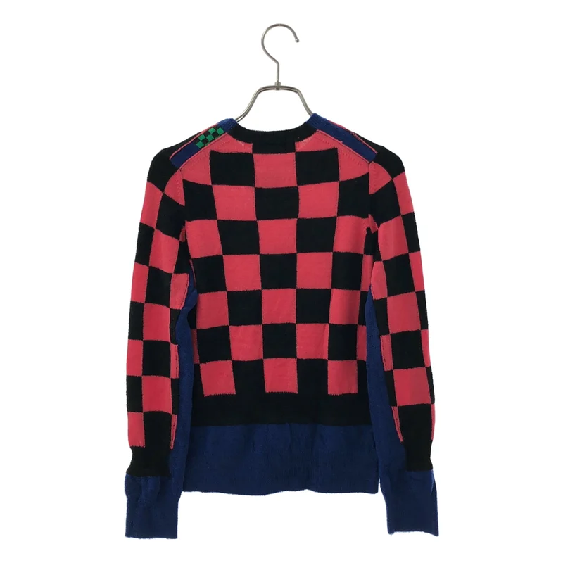 COMME des GARCONS / コムデギャルソン | 2000AW | ウール チェック切り替え パイルニット |