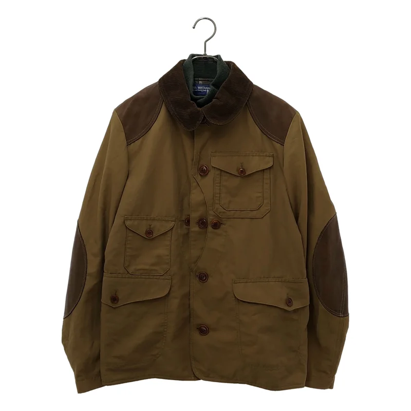 JUNYAWATANABE COMMEdesGARCONS MAN / ジュンヤワタナベマン | 2009AW | コットン ナイロン レザーパッチ MA-1ドッキング ハンティングジャケット | M | メンズ