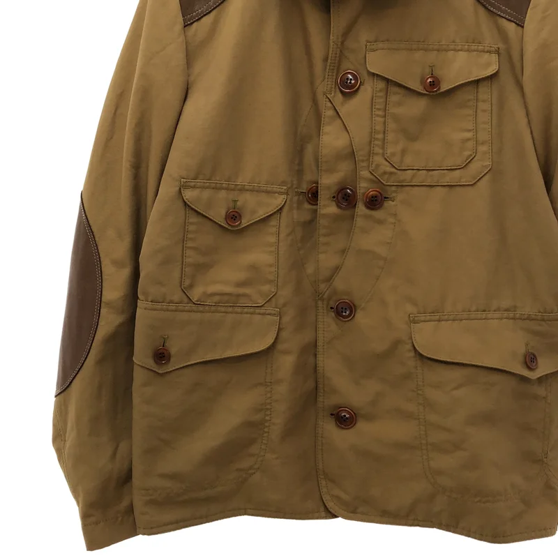 JUNYAWATANABE COMMEdesGARCONS MAN / ジュンヤワタナベマン | 2009AW | コットン ナイロン レザーパッチ MA-1ドッキング ハンティングジャケット | M | メンズ