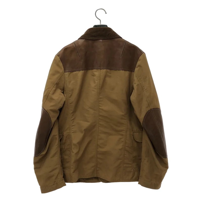 JUNYAWATANABE COMMEdesGARCONS MAN / ジュンヤワタナベマン | 2009AW | コットン ナイロン レザーパッチ MA-1ドッキング ハンティングジャケット | M | メンズ