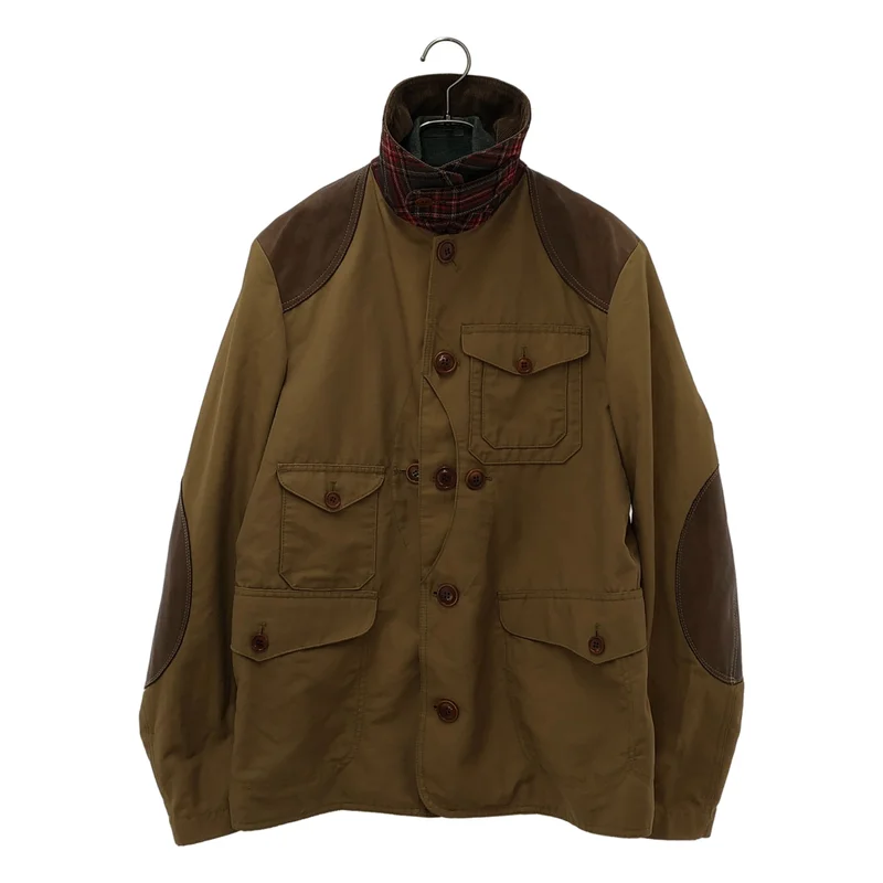 JUNYAWATANABE COMMEdesGARCONS MAN / ジュンヤワタナベマン | 2009AW | コットン ナイロン レザーパッチ MA-1ドッキング ハンティングジャケット | M | メンズ