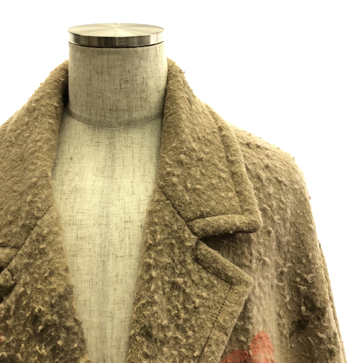 【美品】  UMA WANG / ユマワン | 2022AW | CASSIE COAT / 縮絨 オーバーコート / 総裏地 | S | ベージュ | メンズ 美品】 UMA WANG / ユマワン | 2022AW | CASSIE COAT / 縮絨 オーバー