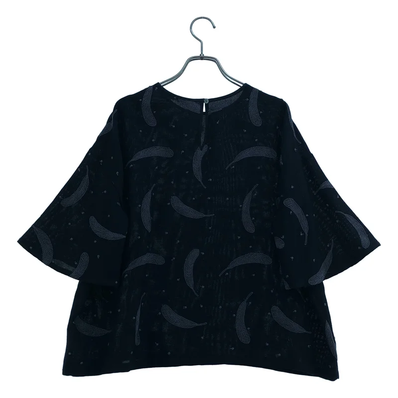 mina perhonen / ミナペルホネン | 2023SS | feather dance Tシャツ_半袖 abs1245 | 38 | レディース