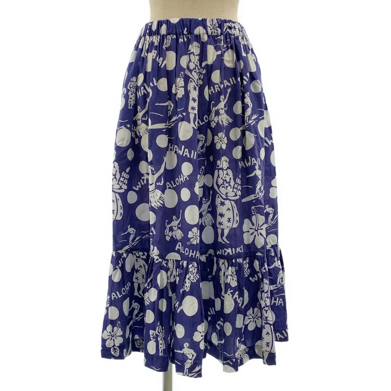 COMME des GARCONS COMME des GARCONS / コムコム | 2013SS | 製品洗い加工 プリント ギャザー スカート | XS | レディース