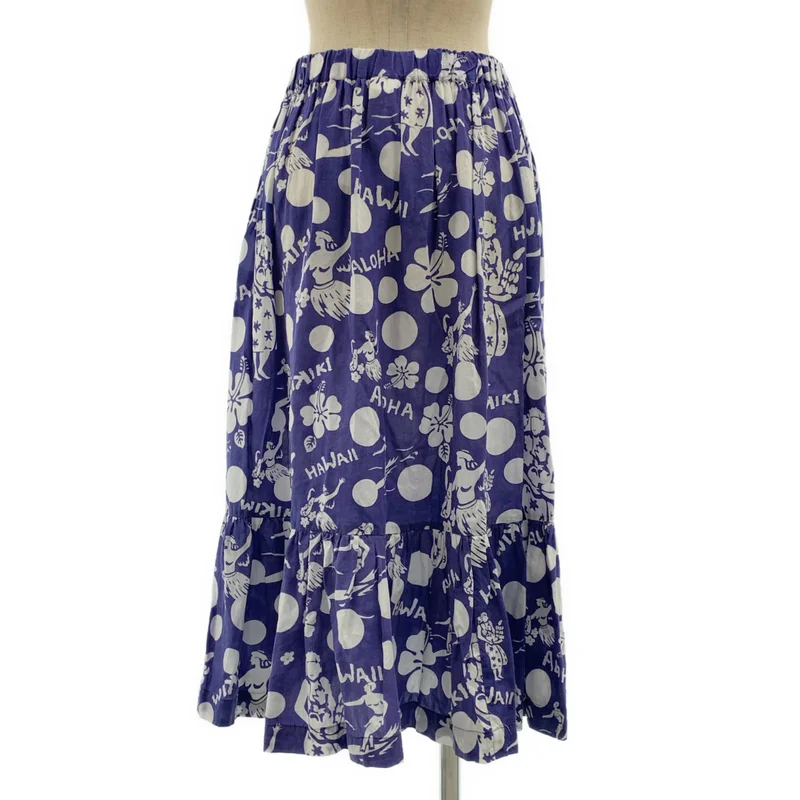 COMME des GARCONS COMME des GARCONS / コムコム | 2013SS | 製品洗い加工 プリント ギャザー スカート | XS | レディース