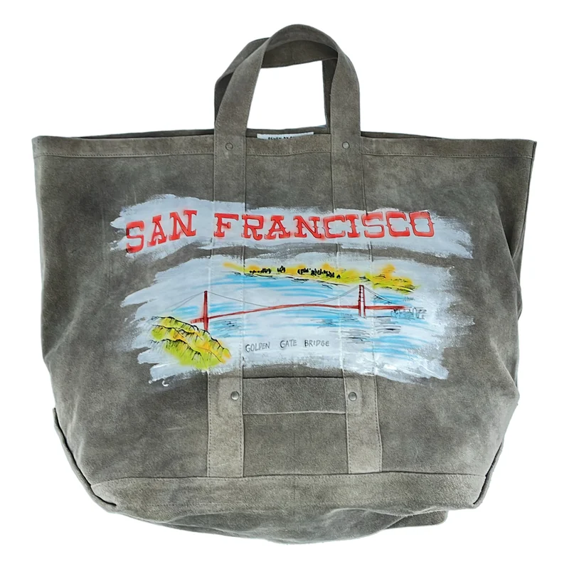 SEVEN BY SEVEN / セブン バイ セブン | HAND PAINTED LEATHER TOTE BAG / スエードレザー ハンドペイント トートバッグ |
