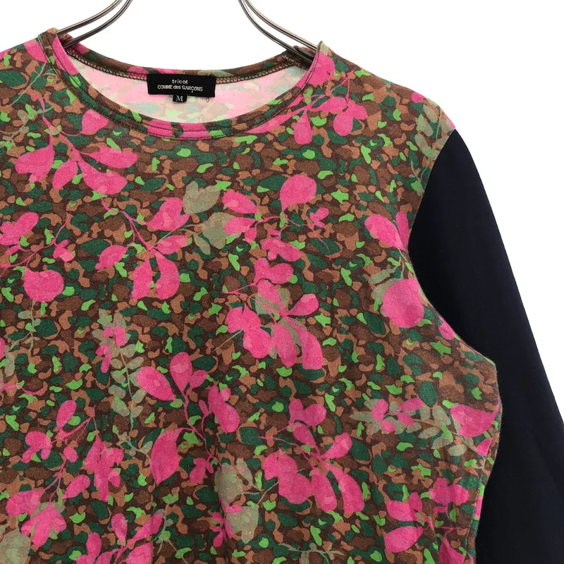 tricot COMME des GARCONS / トリココムデギャルソン | 2013AW | コットン 袖切替 プリント カットソー | M | レディース