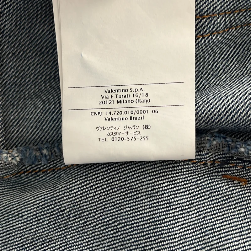 VALENTINO / ヴァレンティノ | バイカラー デニム ワイドパンツ | 29 | レディース