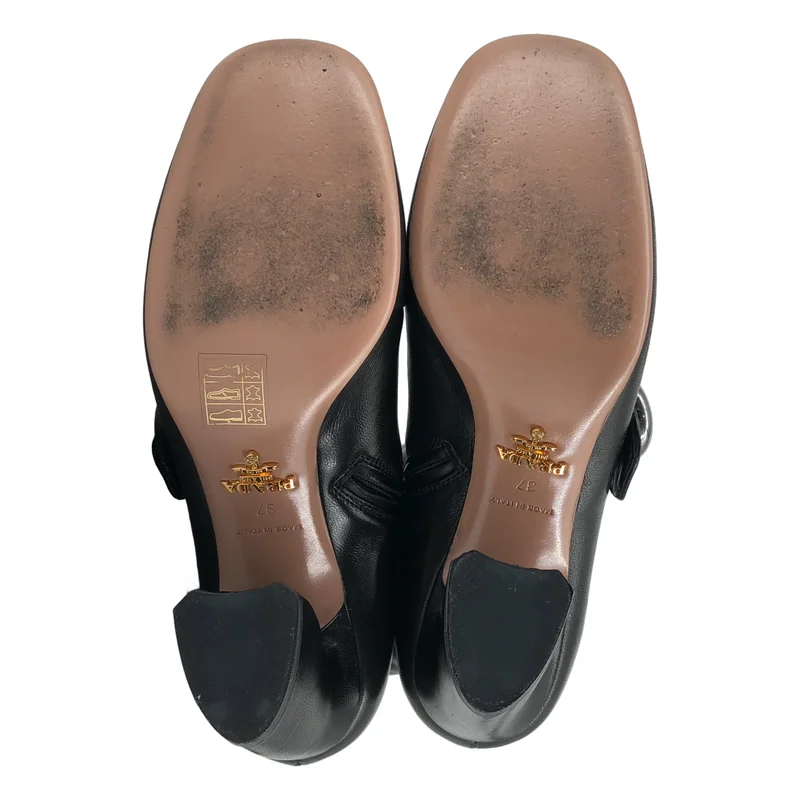 PRADA / プラダ | レザー ラウンドトゥ  ロングブーツ | 37 | レディース