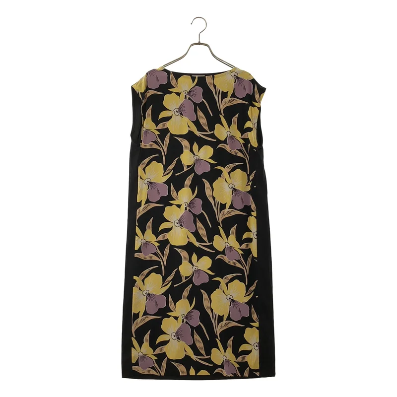 DRIES VAN NOTEN / ドリスヴァンノッテン | シルク フラワープリント ノースリーブ ワンピース | 34 | レディース