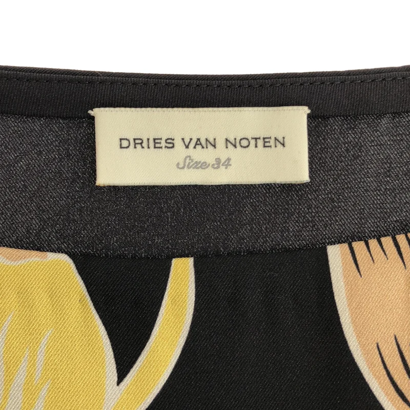 DRIES VAN NOTEN / ドリスヴァンノッテン | シルク フラワープリント ノースリーブ ワンピース | 34 | レディース