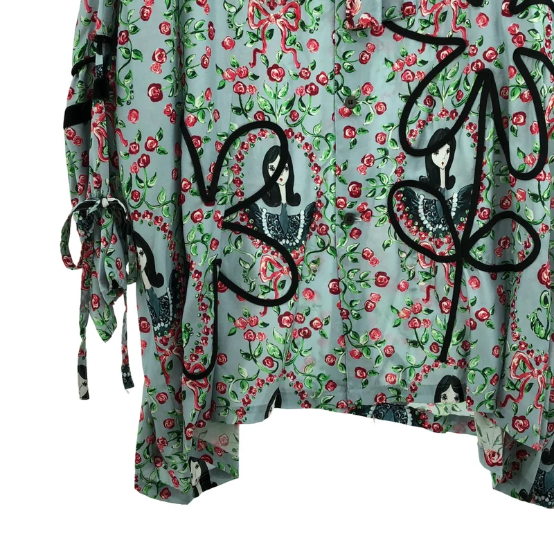 KIDILL / キディル | BOWTIE SHIRT GIRL PRINT PATTERN シャツ | F | メンズ