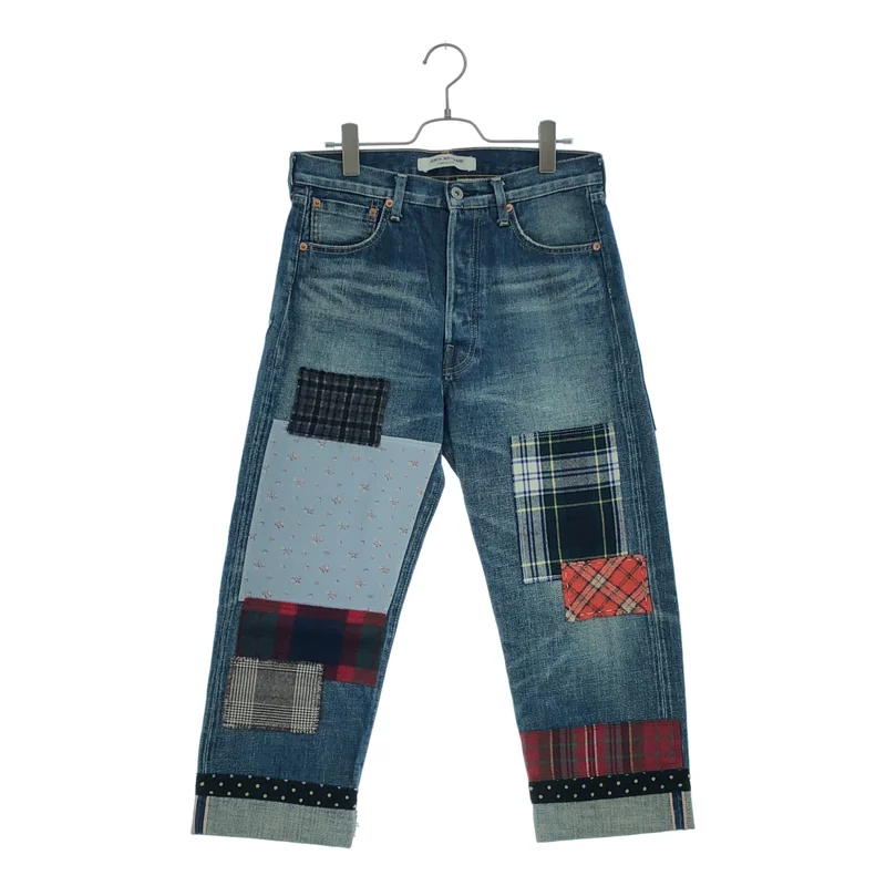 JUNYA WATANABE COMME des GARCONS / ジュンヤワタナベ | 2013AW | パッチワーク ボタンフライ デニムパンツ | XS | メンズ