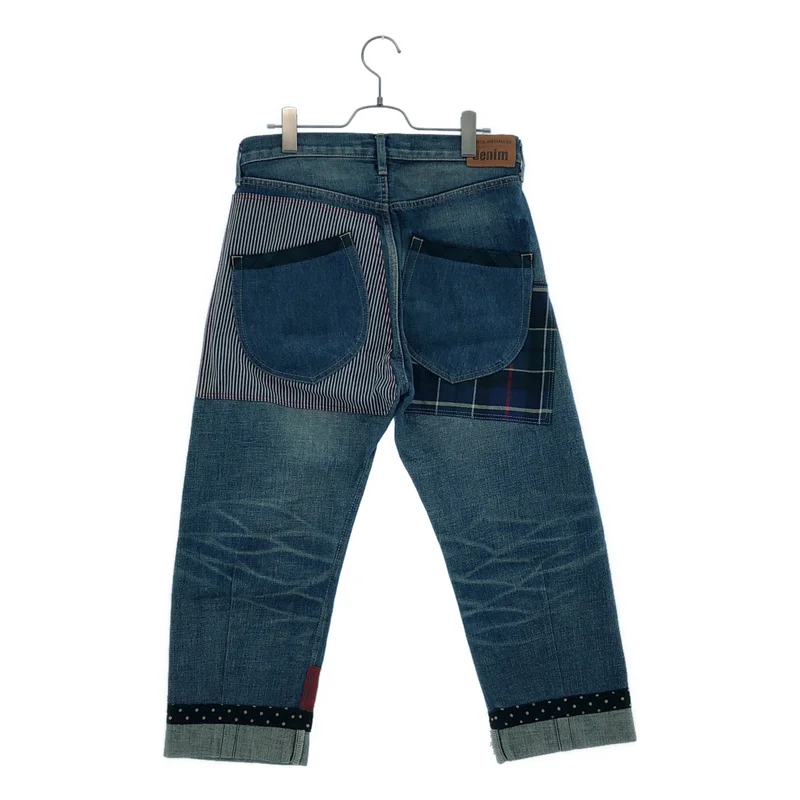 JUNYA WATANABE COMME des GARCONS / ジュンヤワタナベ | 2013AW | パッチワーク ボタンフライ デニムパンツ | XS | メンズ