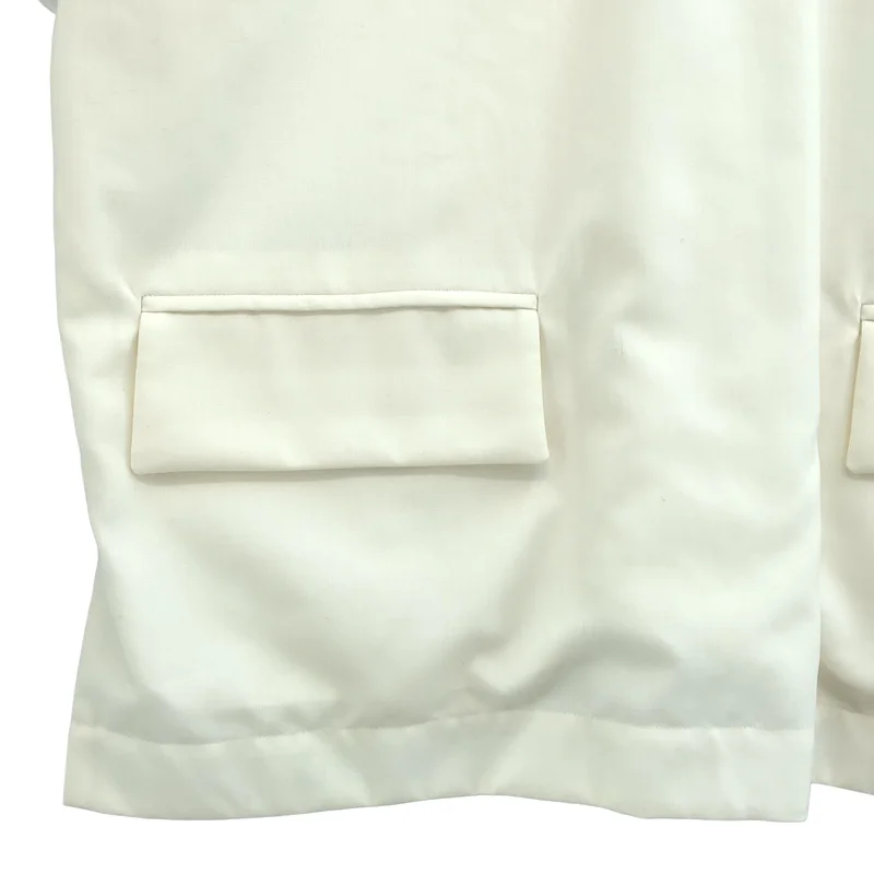 sacai / サカイ | ウール混 ジップ ショートスリーブ ブラウス | 2 | レディース