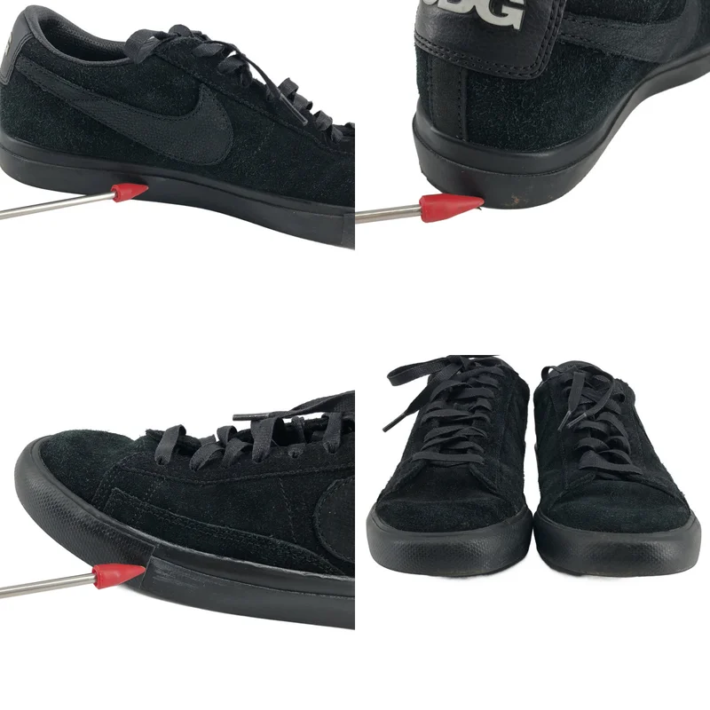 BLACK COMME des GARCONS / ブラックコムデギャルソン | × NIKE レザー スニーカー | 26 | メンズ