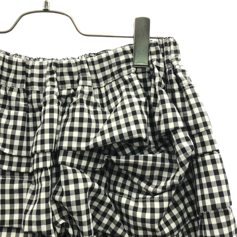 BLACK COMME des GARCONS / ブラックコムデギャルソン | 2024SS | コットン チェック 変形ティアードスカート | XS | レディース