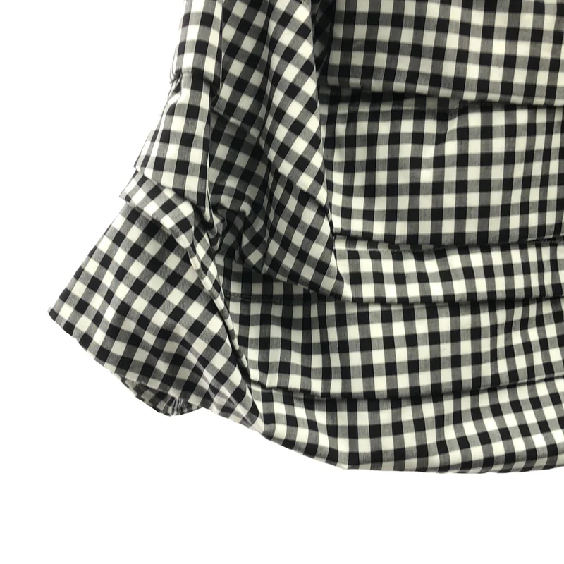 BLACK COMME des GARCONS / ブラックコムデギャルソン | 2024SS | コットン チェック 変形ティアードスカート | XS | レディース